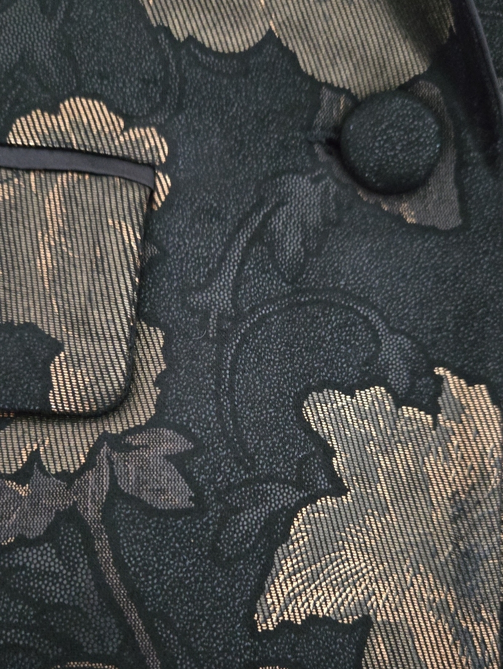 Avec Les Filles Metallic Floral Brocade Blazer Small - Picture 5 of 12
